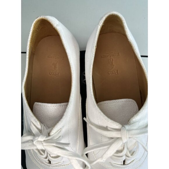 Ralph Lauren Team USA Olympic Flat White Nubuck Oxford Shoes - W10/M8 main image 7